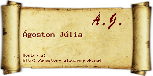 Ágoston Júlia névjegykártya